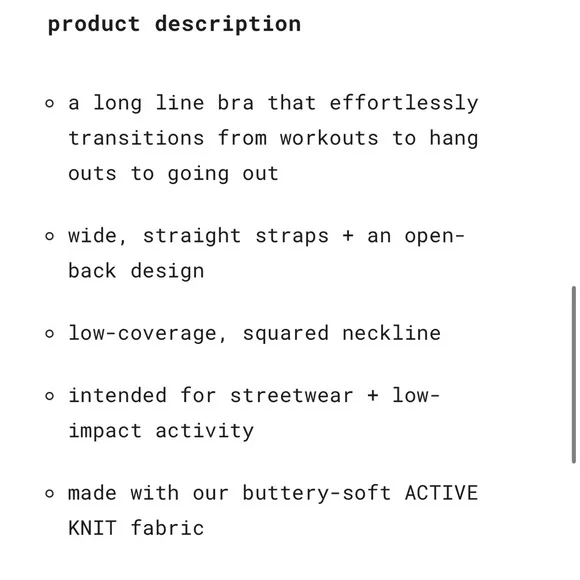 nwt stori cruise long line bra in color brandy size 6 - Picture 9 of 9